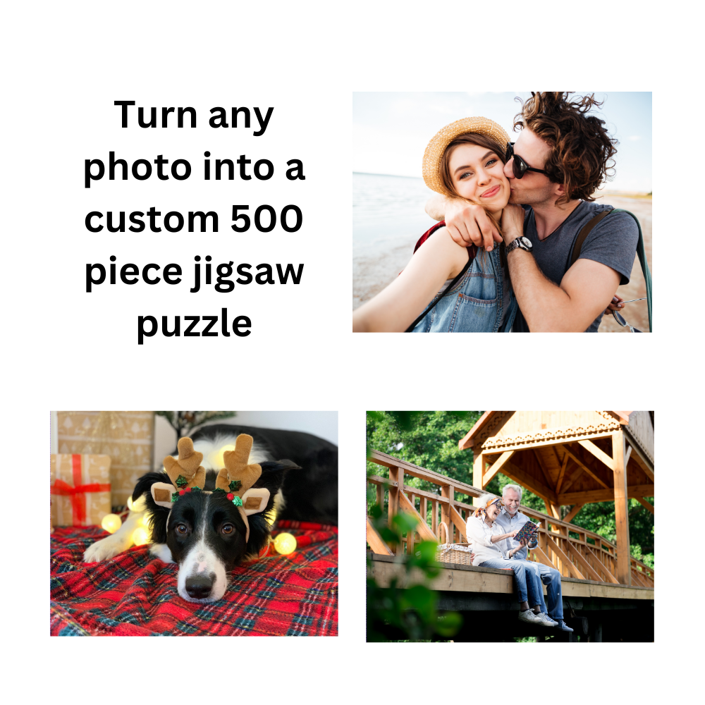 Personalized Photo Puzzle | Large Piece Jigsaw - Gift for Couples, Family, Senior Adults
