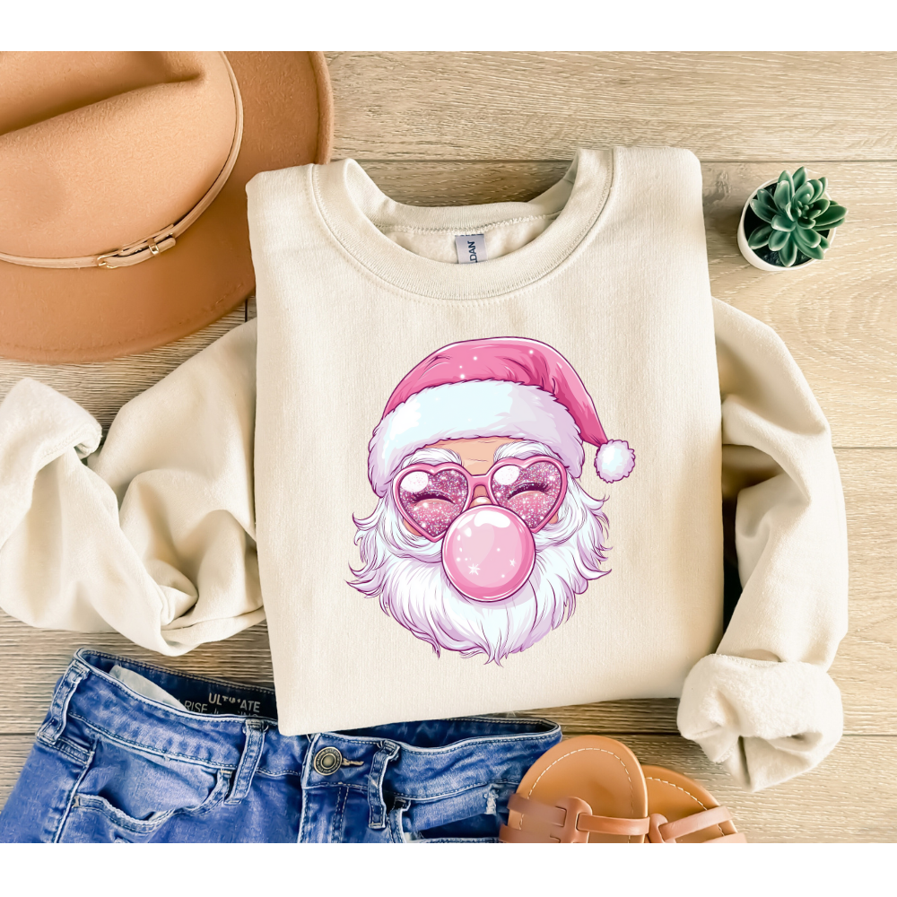 Santa Pink Bubble Gum  T- Shirt | Sweatshirt | Hoodie