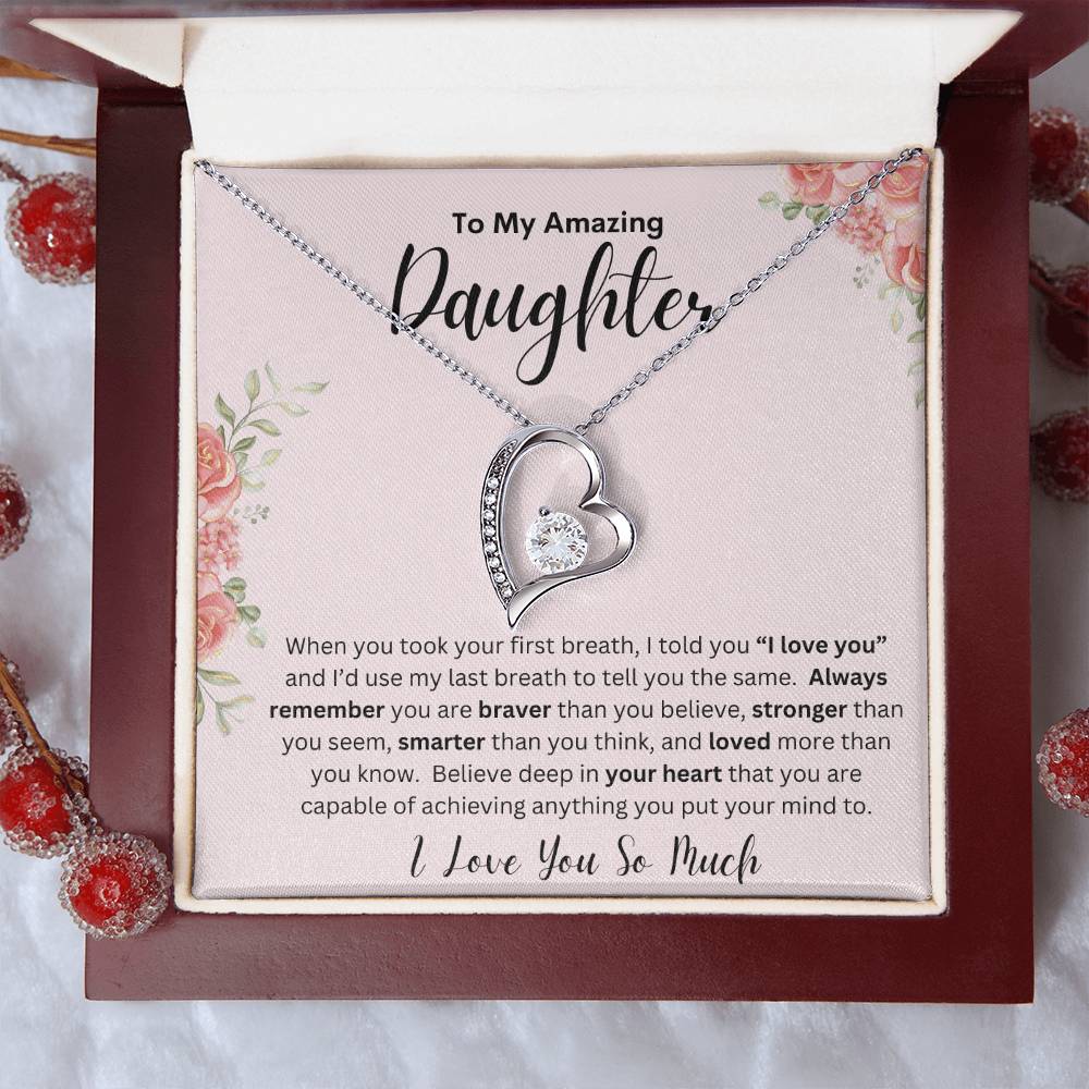 To My Amazing Daughter - Forever Love Necklace