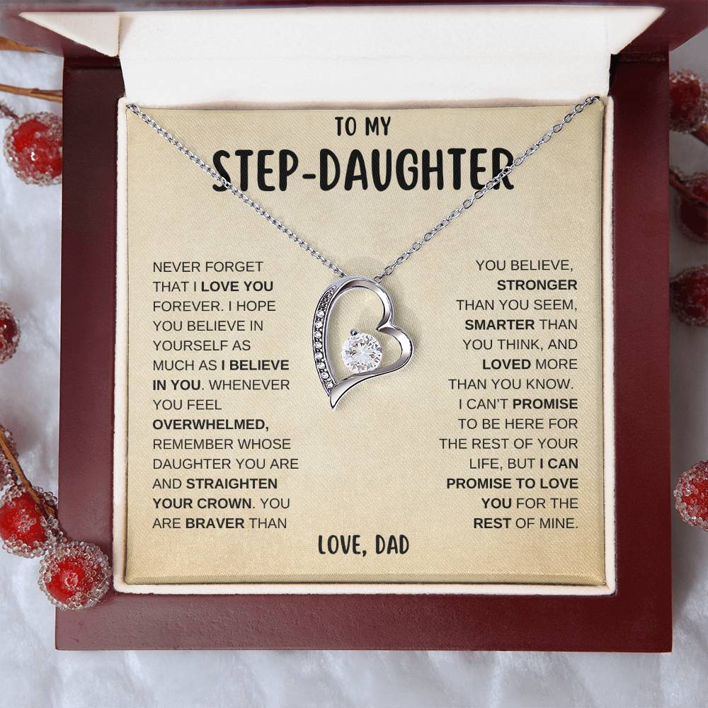 To My Step-Daughter - I Believe in You | Forever Love Necklace