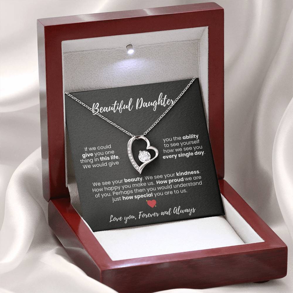 Beautiful Daughter Forever Love Necklace - Symbol of Love and Protection