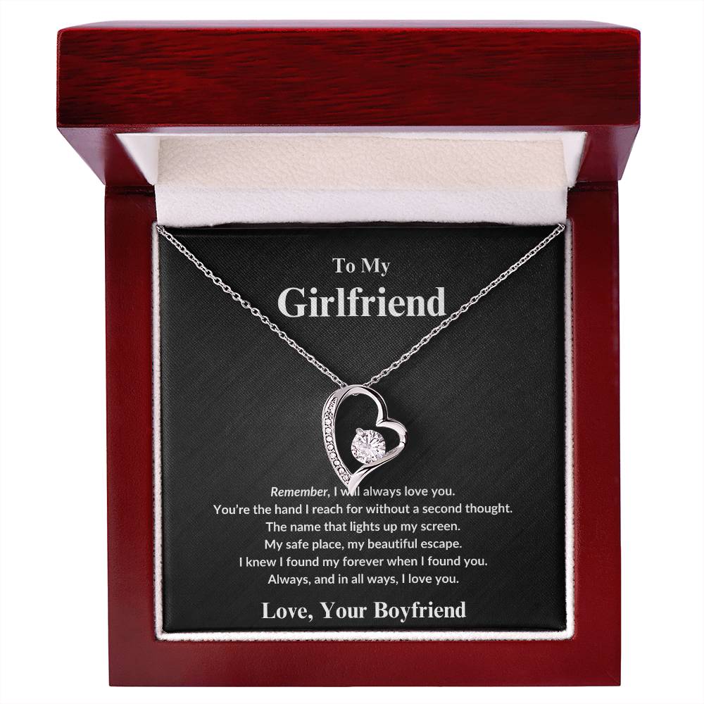 To My Girlfriend, You're the Hand I Reach For - Forever Love Necklace