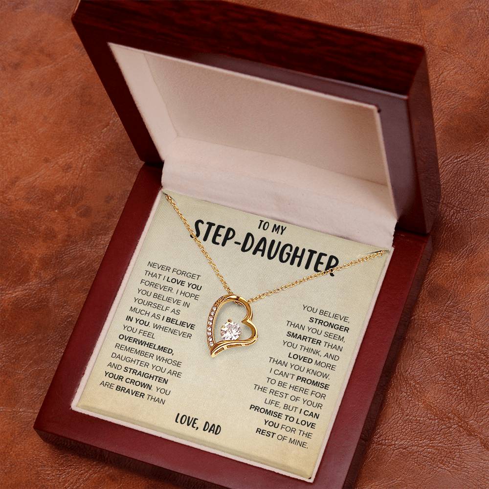 To My Step-Daughter - I Believe in You | Forever Love Necklace