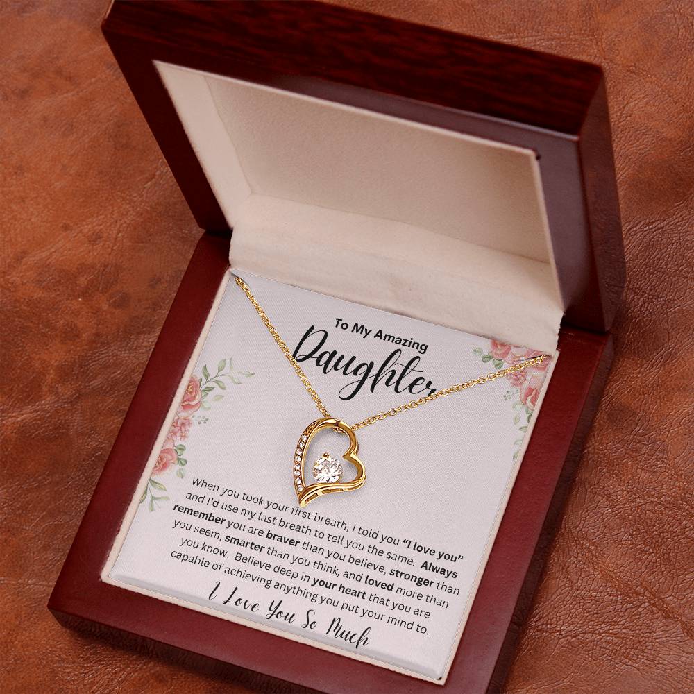 To My Amazing Daughter - Forever Love Necklace