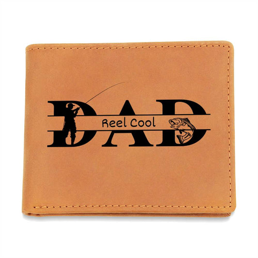 Leather Wallet - Theme: Dad Reel Cool