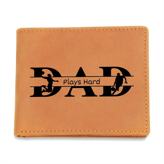 Leather Wallet - Theme:  Dad Plays Hard