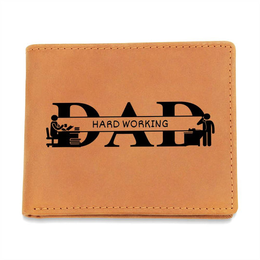 Leather Wallet - Dad Hard Working | Office