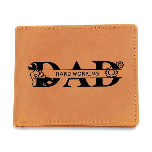 Leather Wallet - Dad Hard Working | Technician