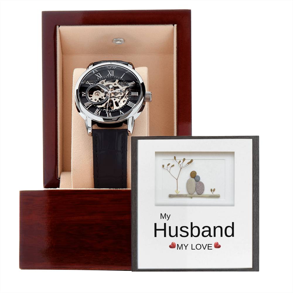 To My Husband, My Love - Men's Openwork Watch