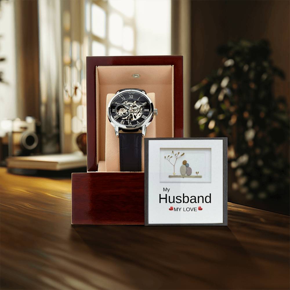 To My Husband, My Love - Men's Openwork Watch