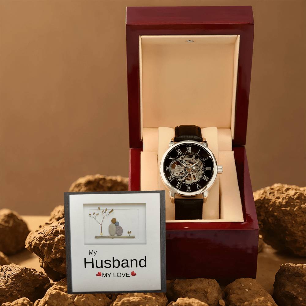 To My Husband, My Love - Men's Openwork Watch