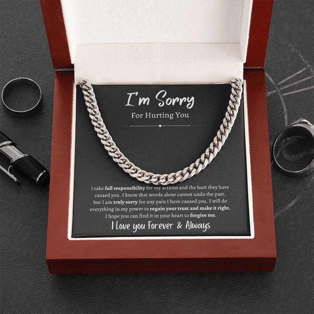 I'm Sorry For Hurting You - Cuban Link Chain