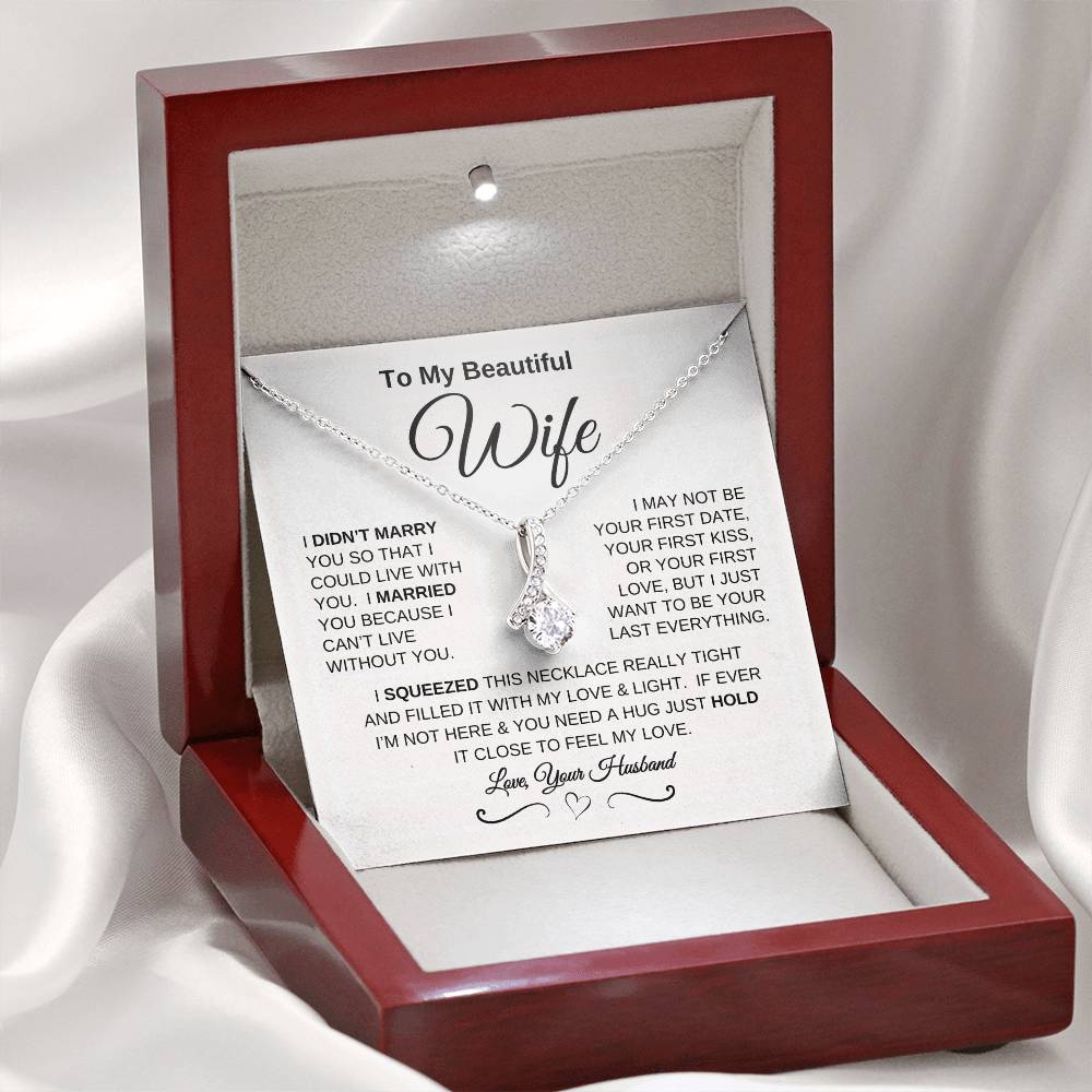 To My Beautiful Wife - Alluring Beauty Necklace | Mother's Day | Anniversary | Birthday