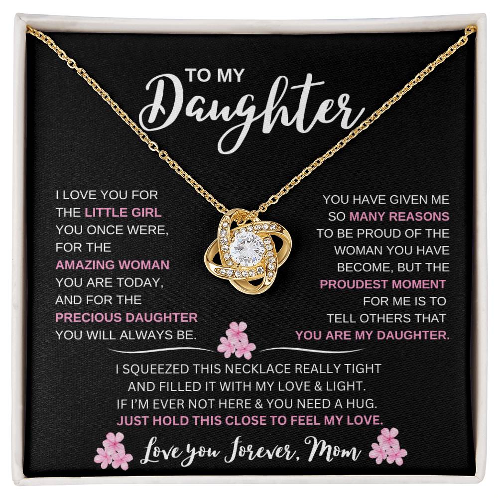 To My Daughter Love, Mom | Love Knot Necklace