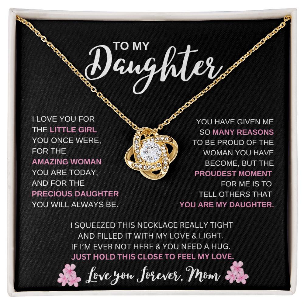 To My Daughter Love, Mom | Love Knot Necklace NF