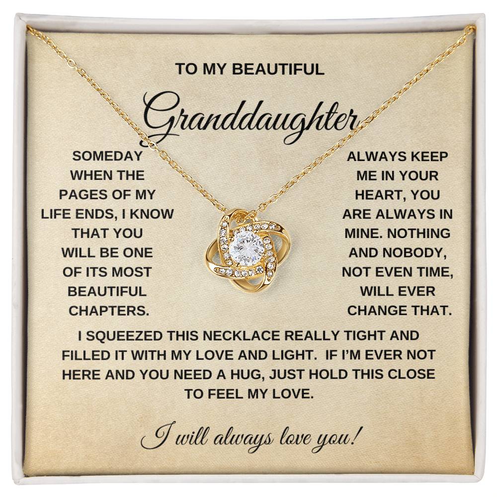 To My Granddaughter | Love Knot Necklace - GB