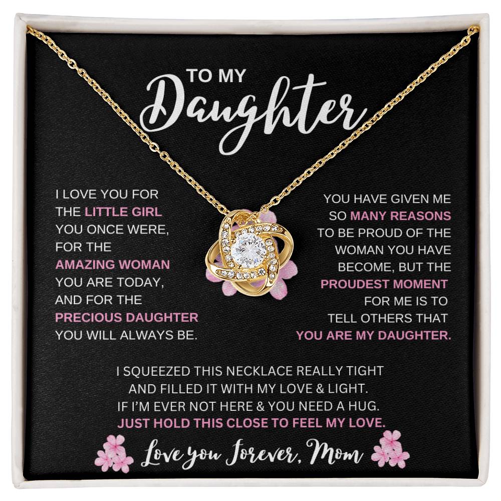 To My Daughter Love, Mom | Love Knot Necklace CF