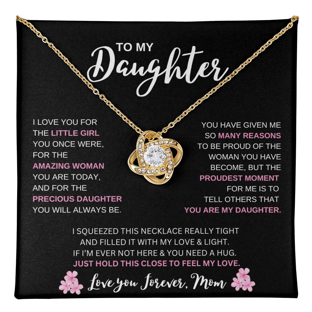 To My Daughter Love, Mom | Love Knot Necklace NF