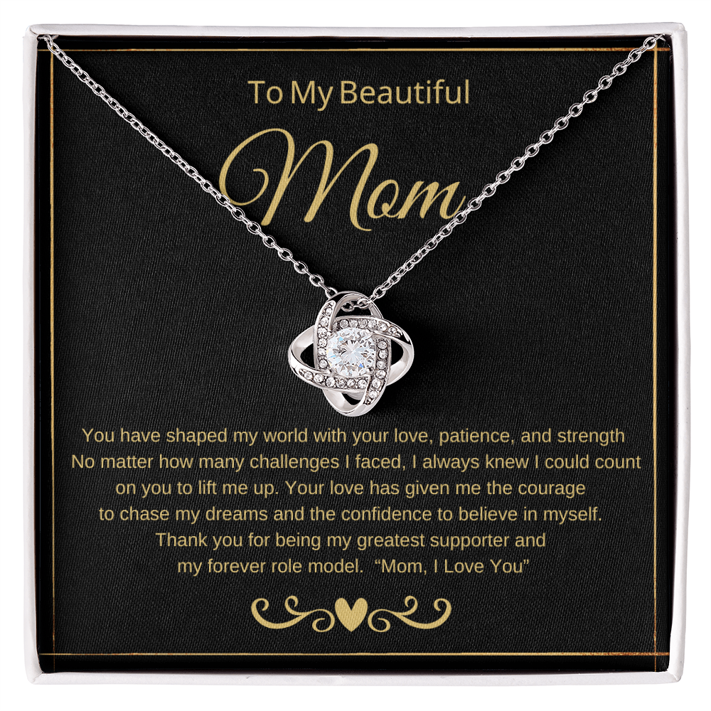 Mom, Thank You for Being My Greatest Supporter - Love Knot Necklace