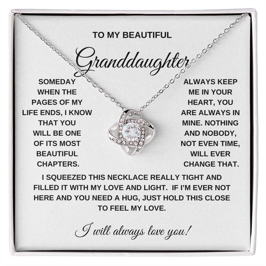 To My Granddaughter | Love Knot Necklace