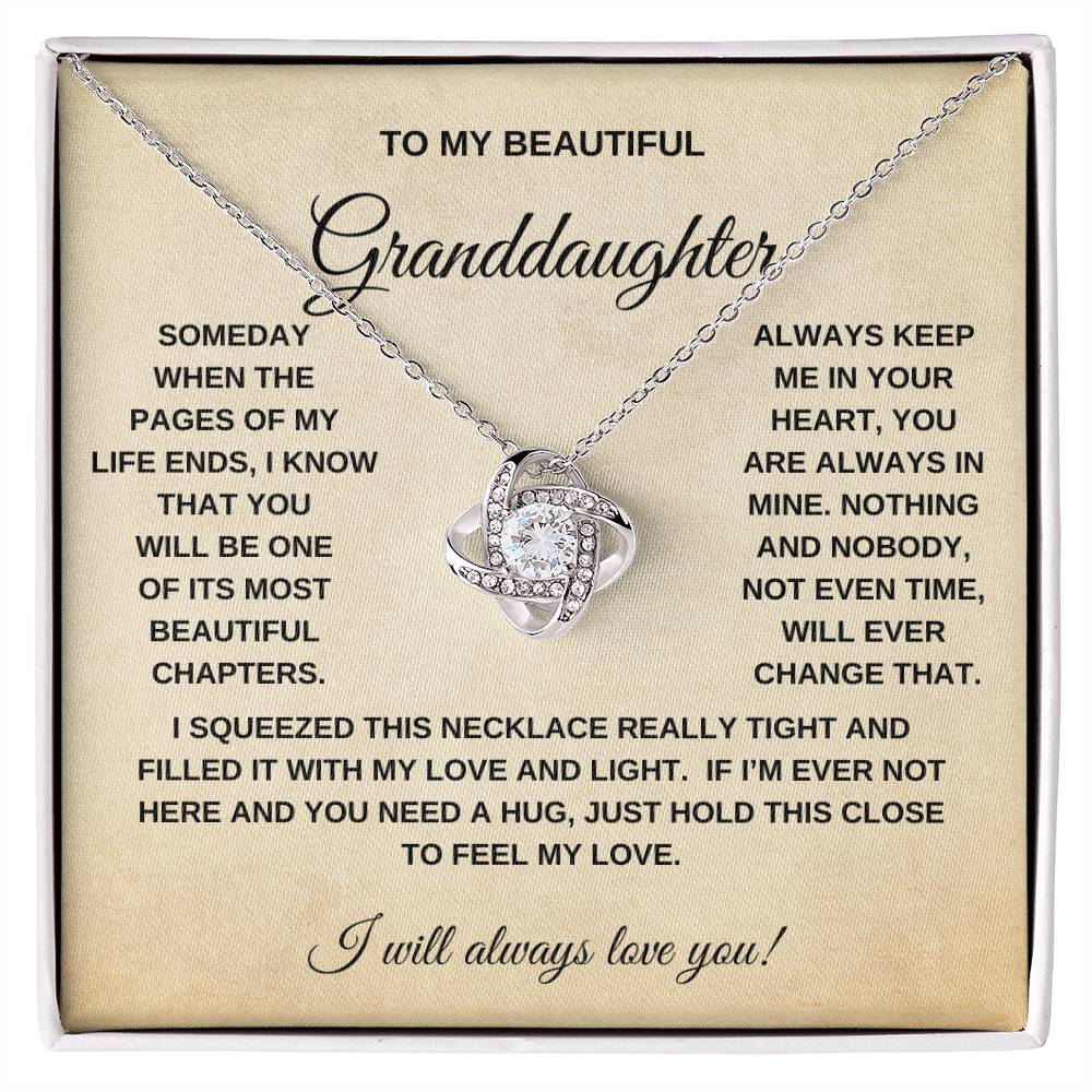 To My Granddaughter | Love Knot Necklace - GB