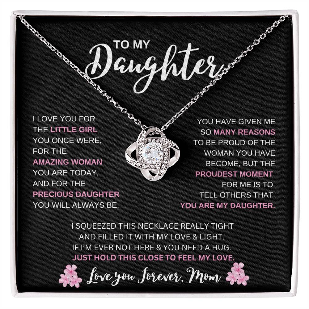 To My Daughter Love, Mom | Love Knot Necklace NF