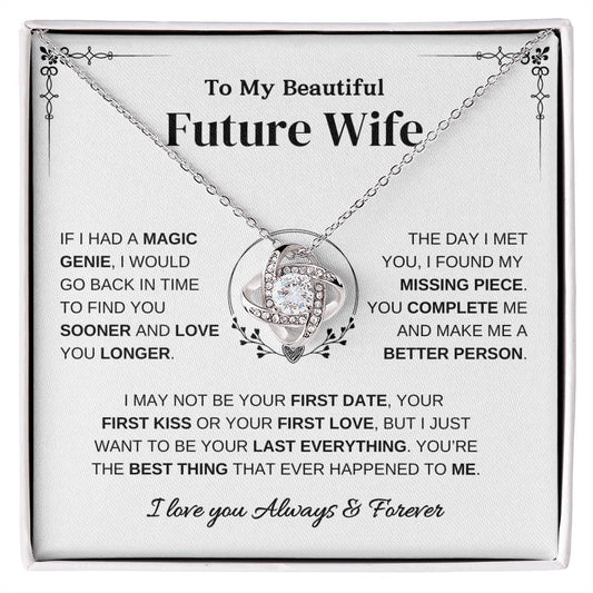 To My Beautiful Future Wife - Love Knot Necklace