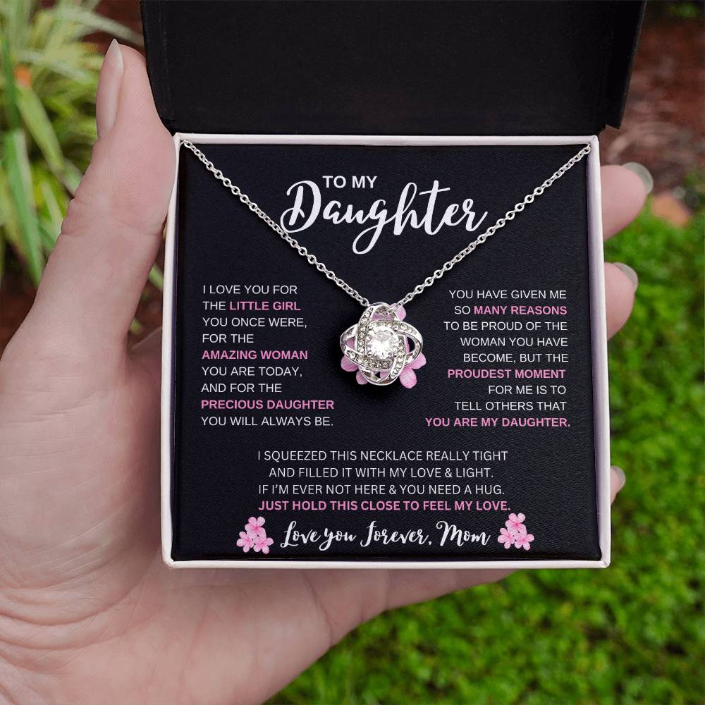 To My Daughter Love, Mom | Love Knot Necklace CF