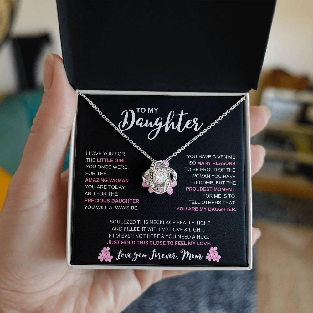 To My Daughter Love, Mom | Love Knot Necklace CF