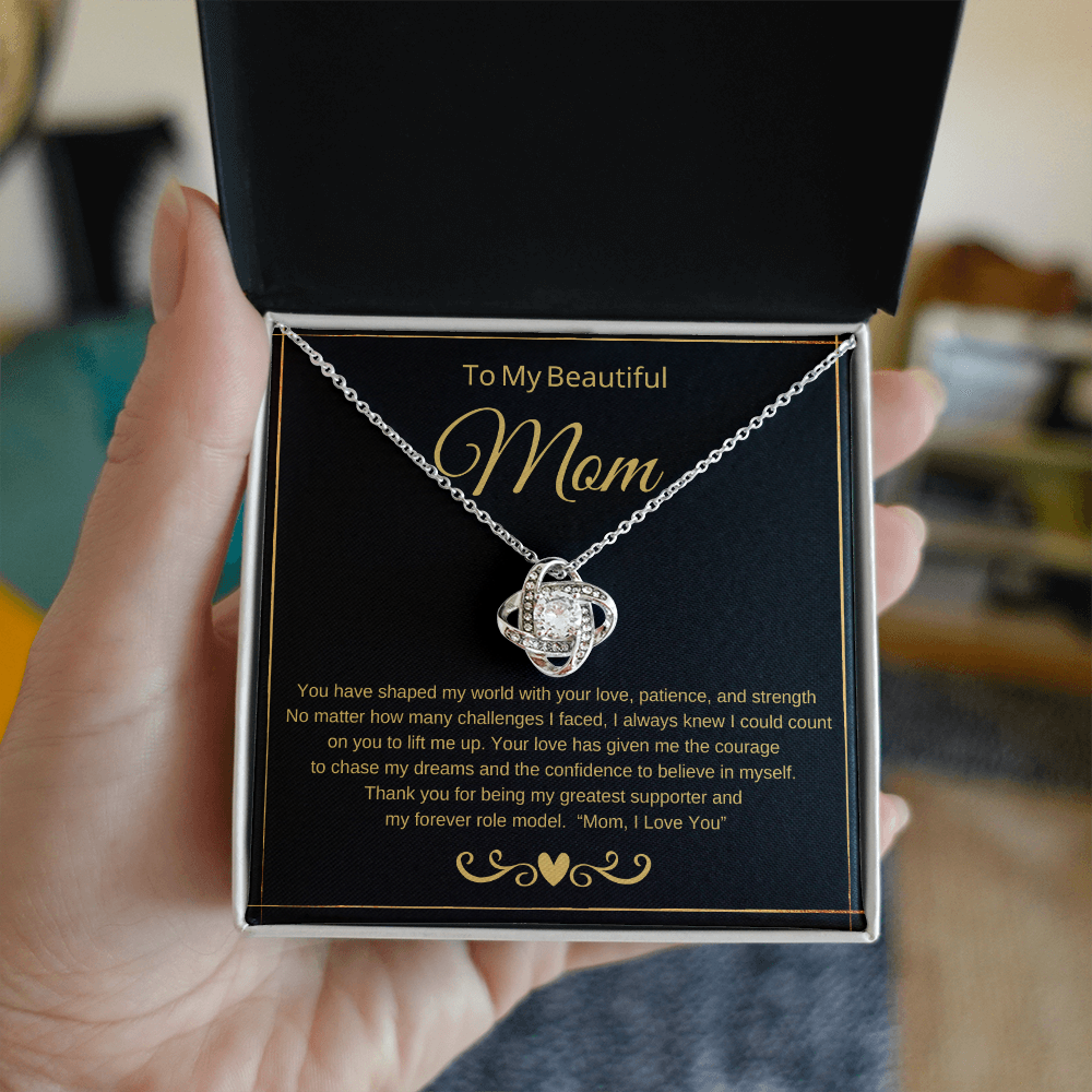 Mom, Thank You for Being My Greatest Supporter - Love Knot Necklace