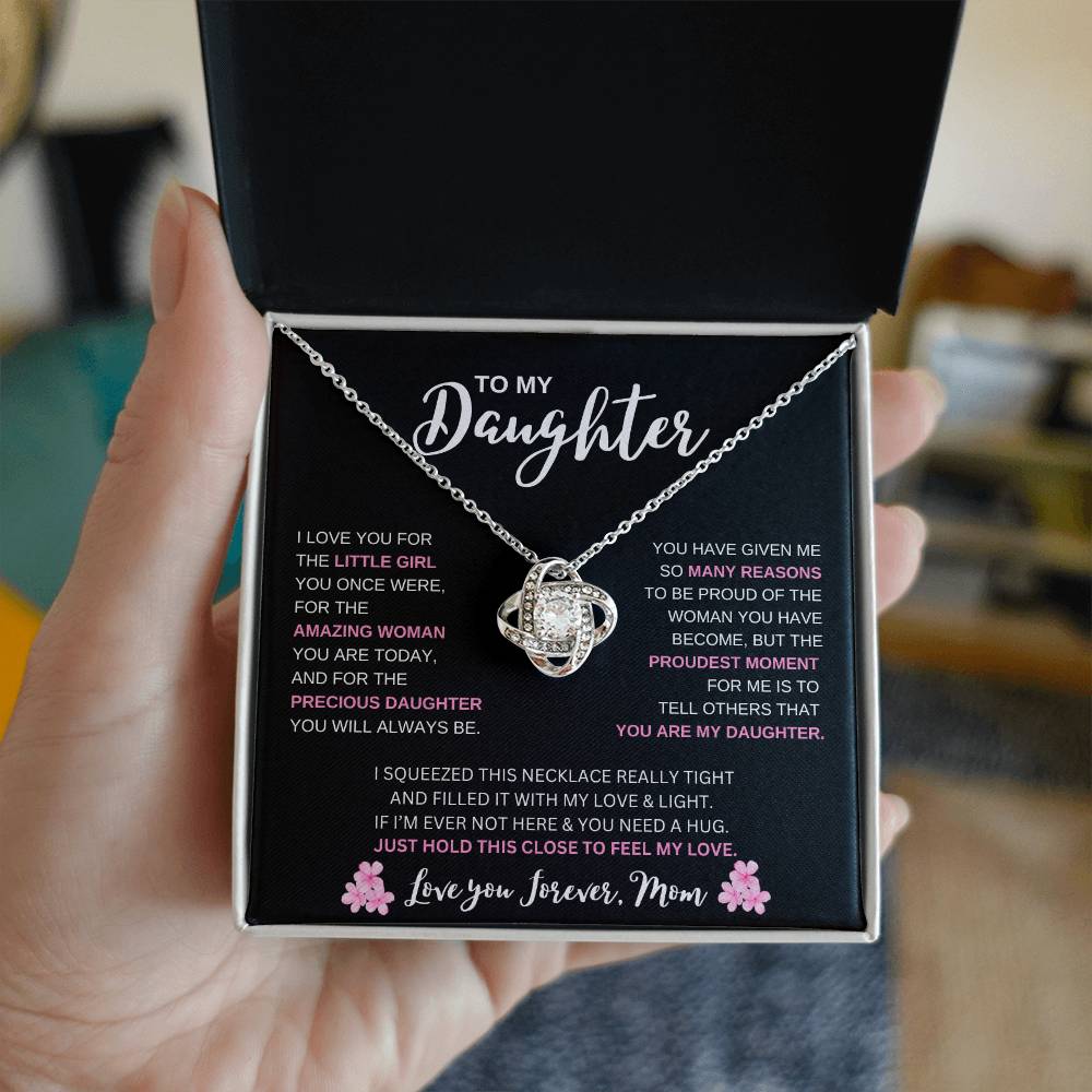 To My Daughter Love, Mom | Love Knot Necklace NF