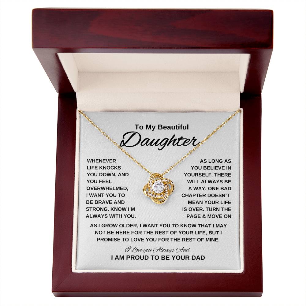 Daughter - There Will Always Be A Way - Love Knot Necklace