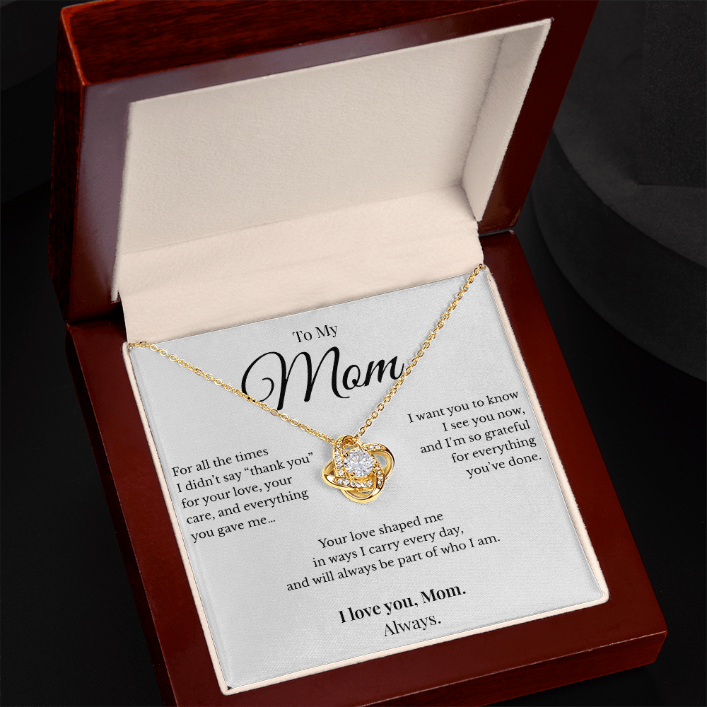 Love Knot Necklace for Mom –  Pendant Gift