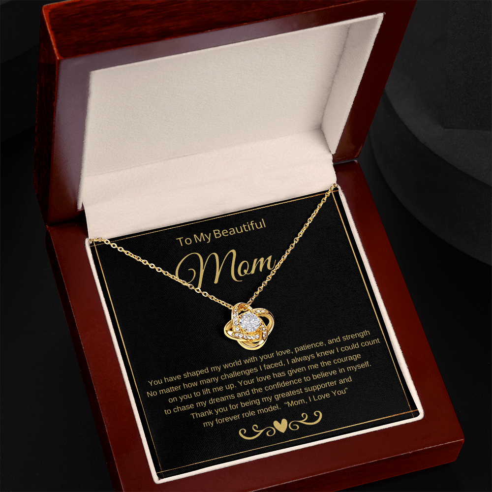Mom, Thank You for Being My Greatest Supporter - Love Knot Necklace