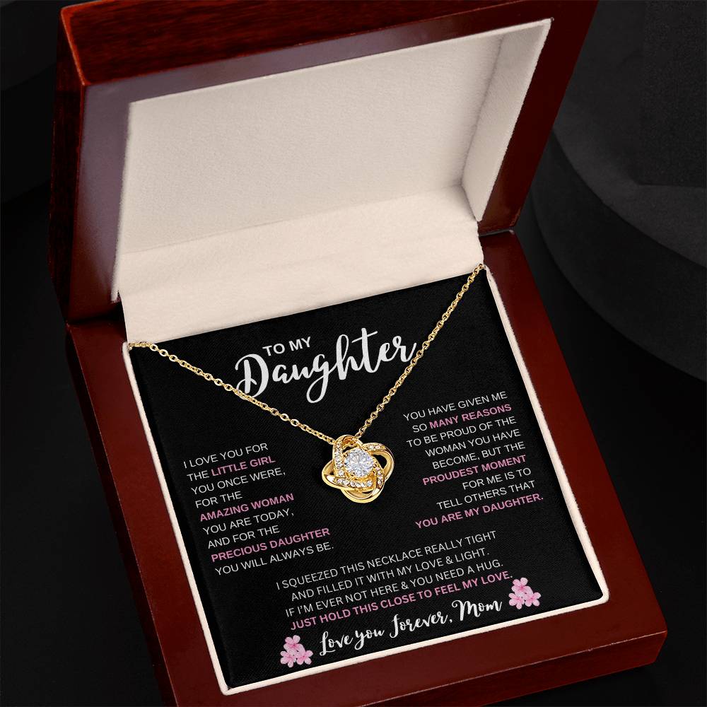 To My Daughter Love, Mom | Love Knot Necklace NF