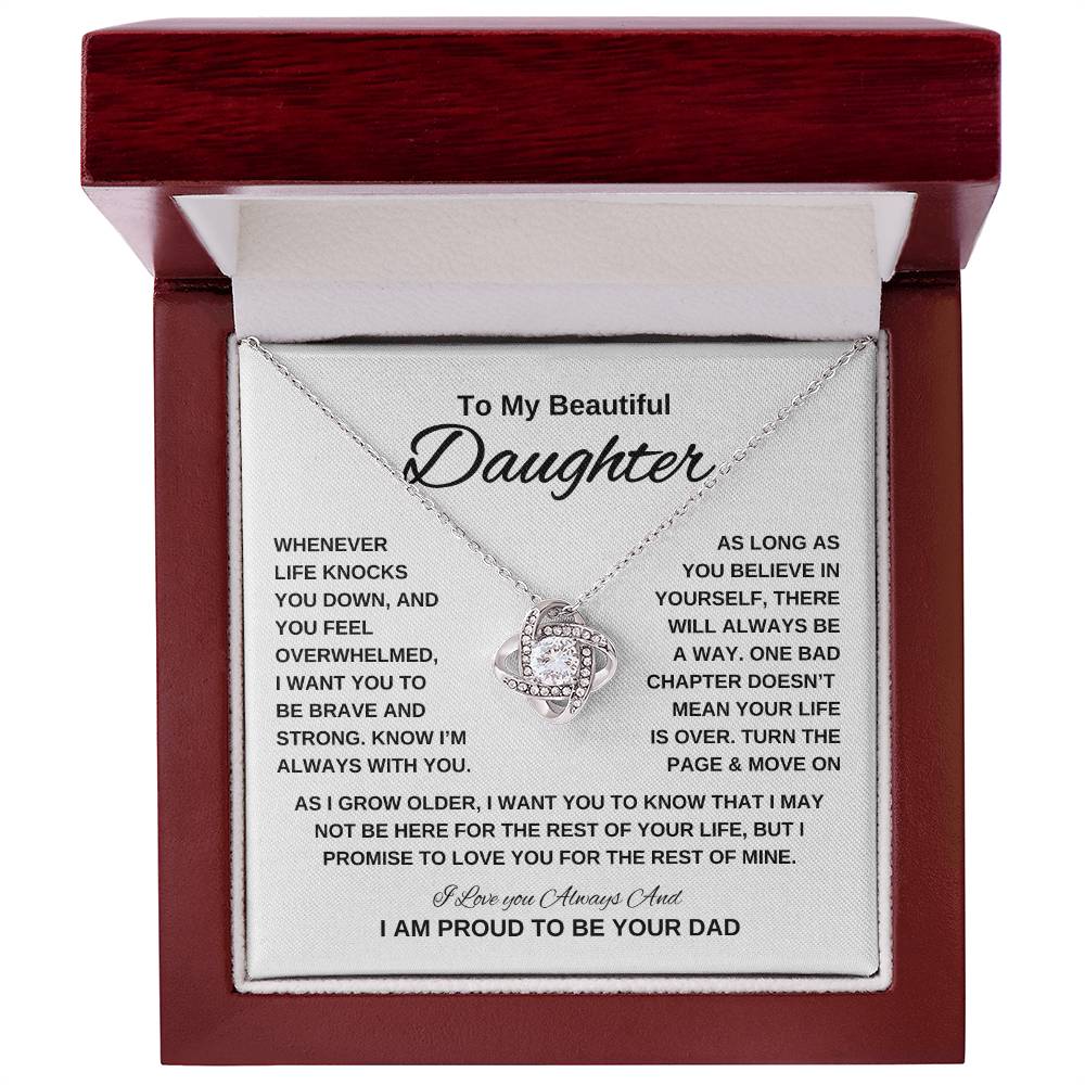 Daughter - There Will Always Be A Way - Love Knot Necklace