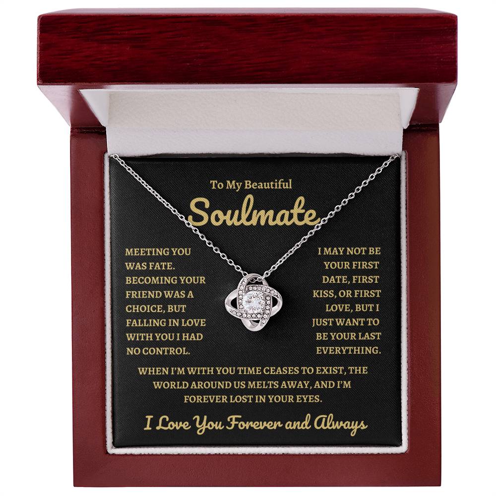 To My Beautiful Soulmate | Time Ceases to Exist - Love Knot Necklace