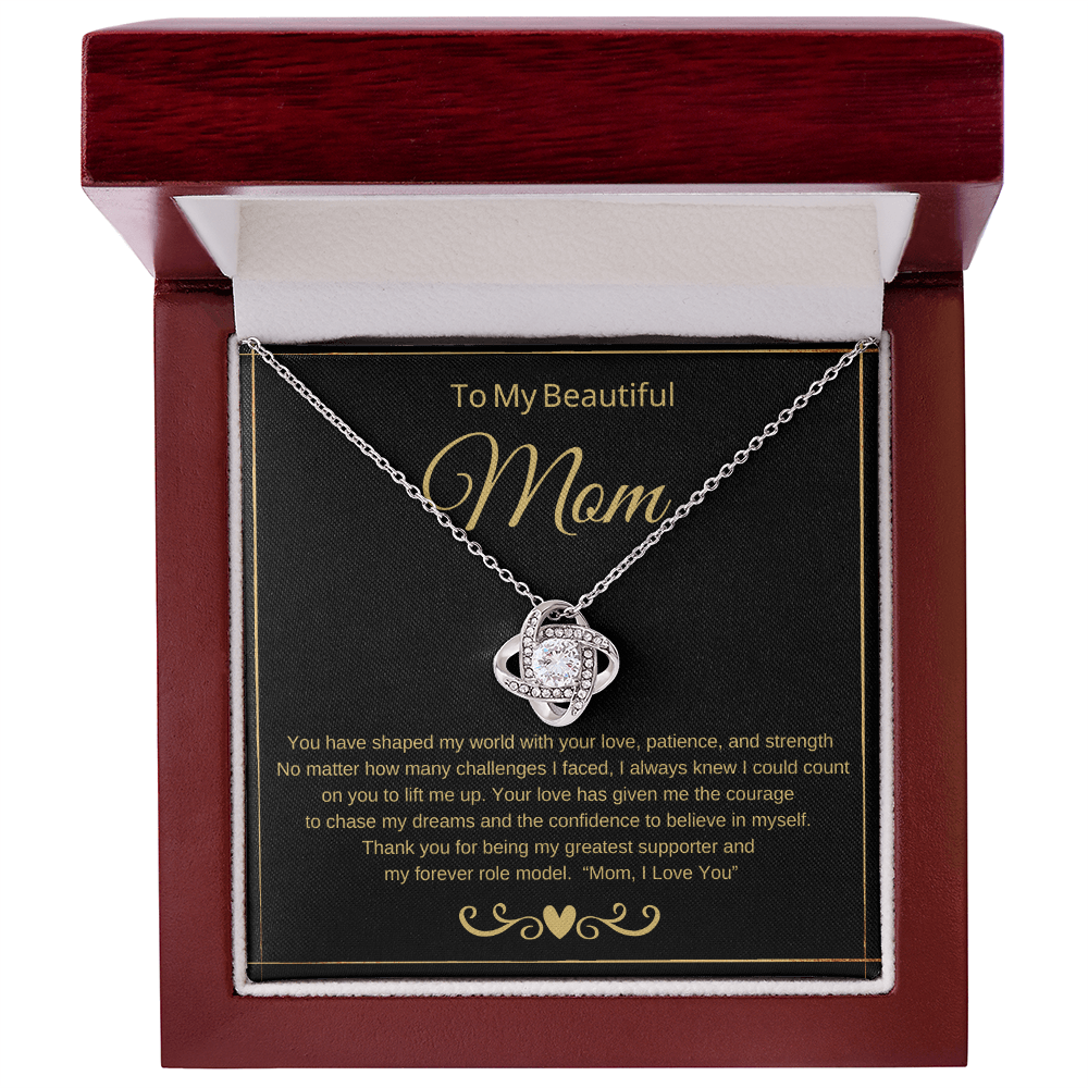 Mom, Thank You for Being My Greatest Supporter - Love Knot Necklace