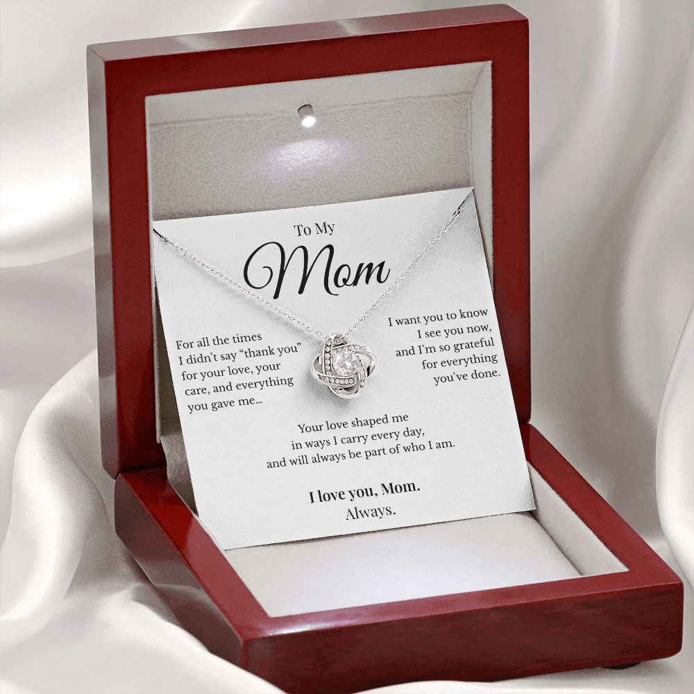 Love Knot Necklace for Mom –  Pendant Gift
