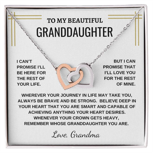 To My Beautiful Granddaughter - Interlocking Necklace