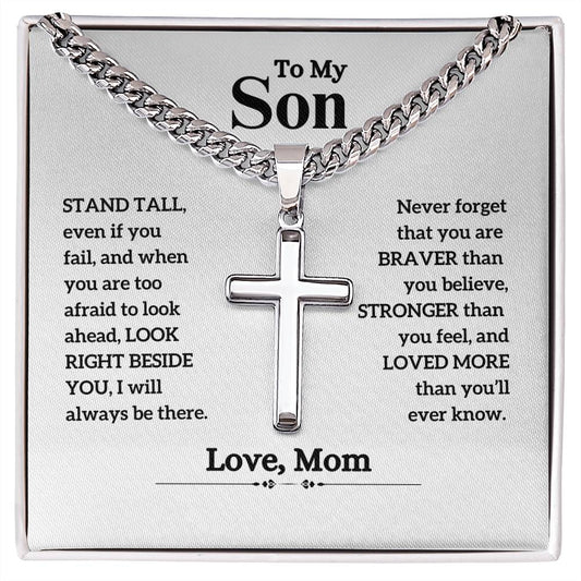 To My Son - Stand Tall | Artisan Cuban Necklace