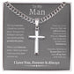 To My Man | I Found My Missing Piece - Cross Necklace