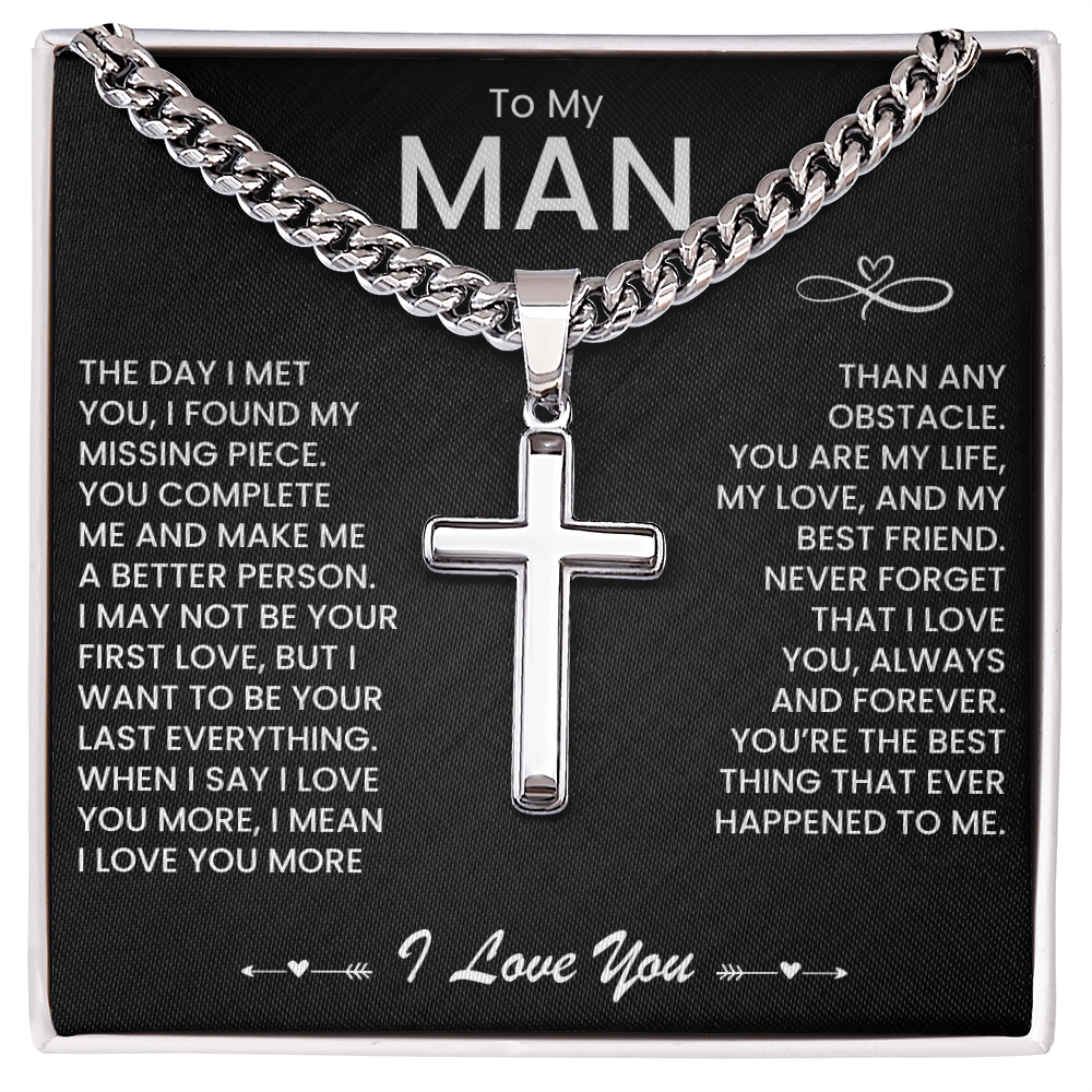 To My MAN - Cuban Necklace |  Anniversary, Father's Day