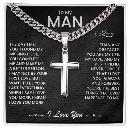 To My MAN - Cuban Necklace |  Anniversary, Father's Day