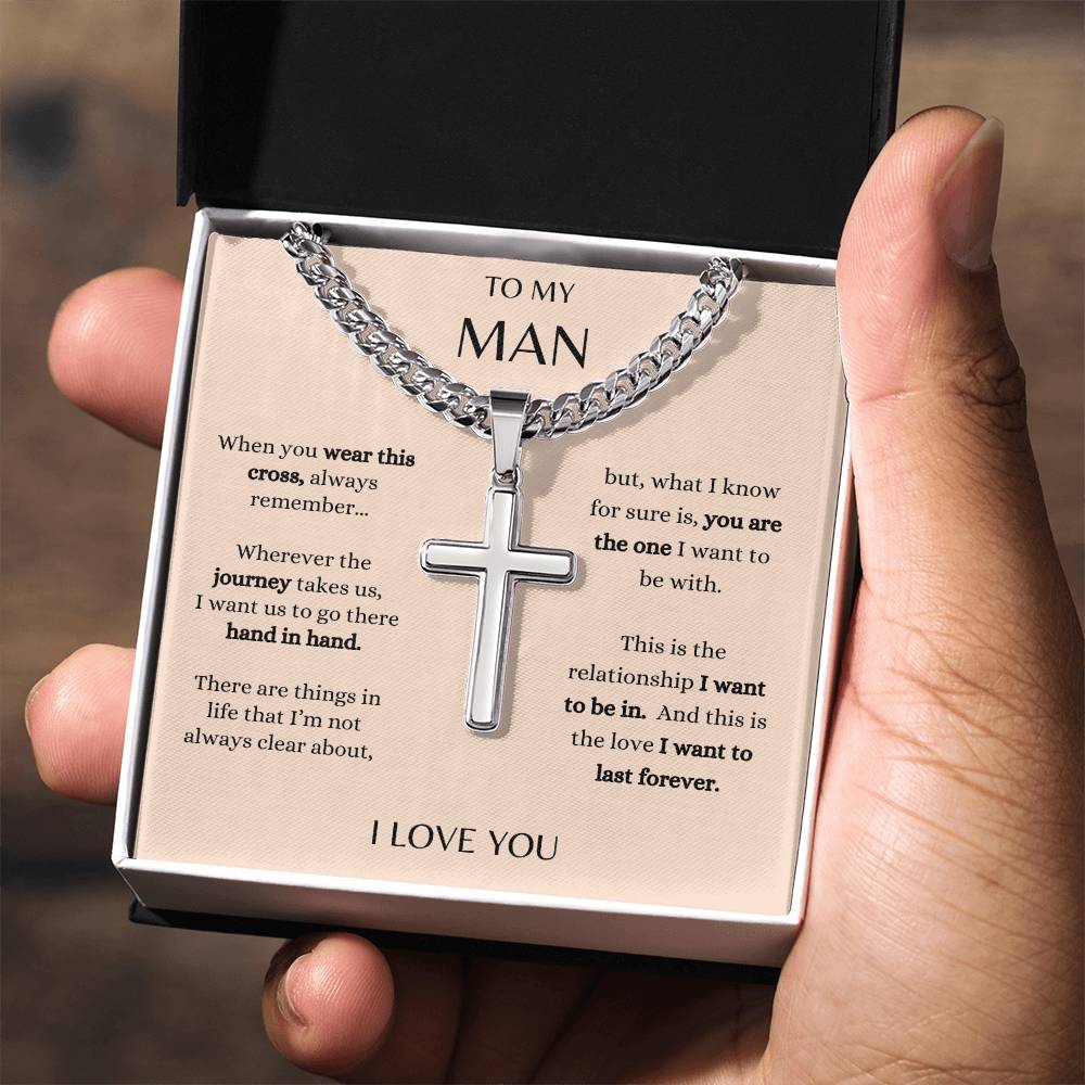 To My Man | You Are the One - Cross Necklace