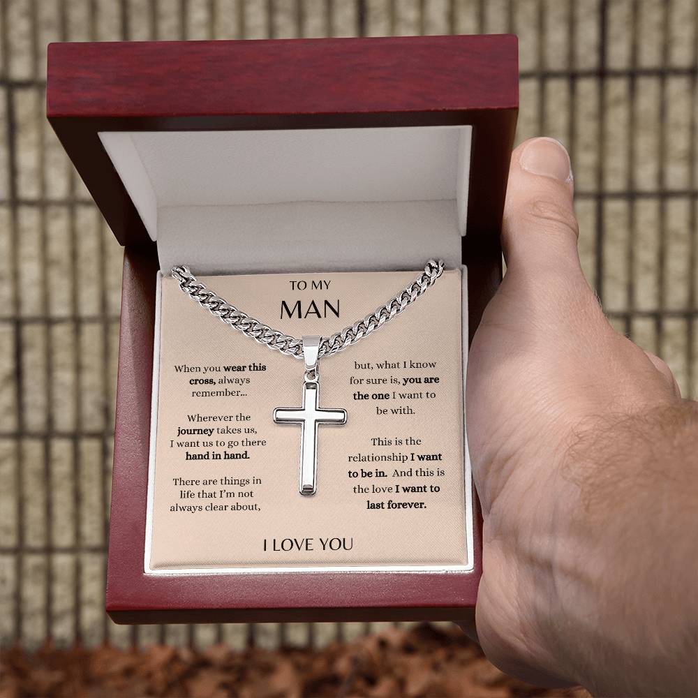 To My Man | You Are the One - Cross Necklace