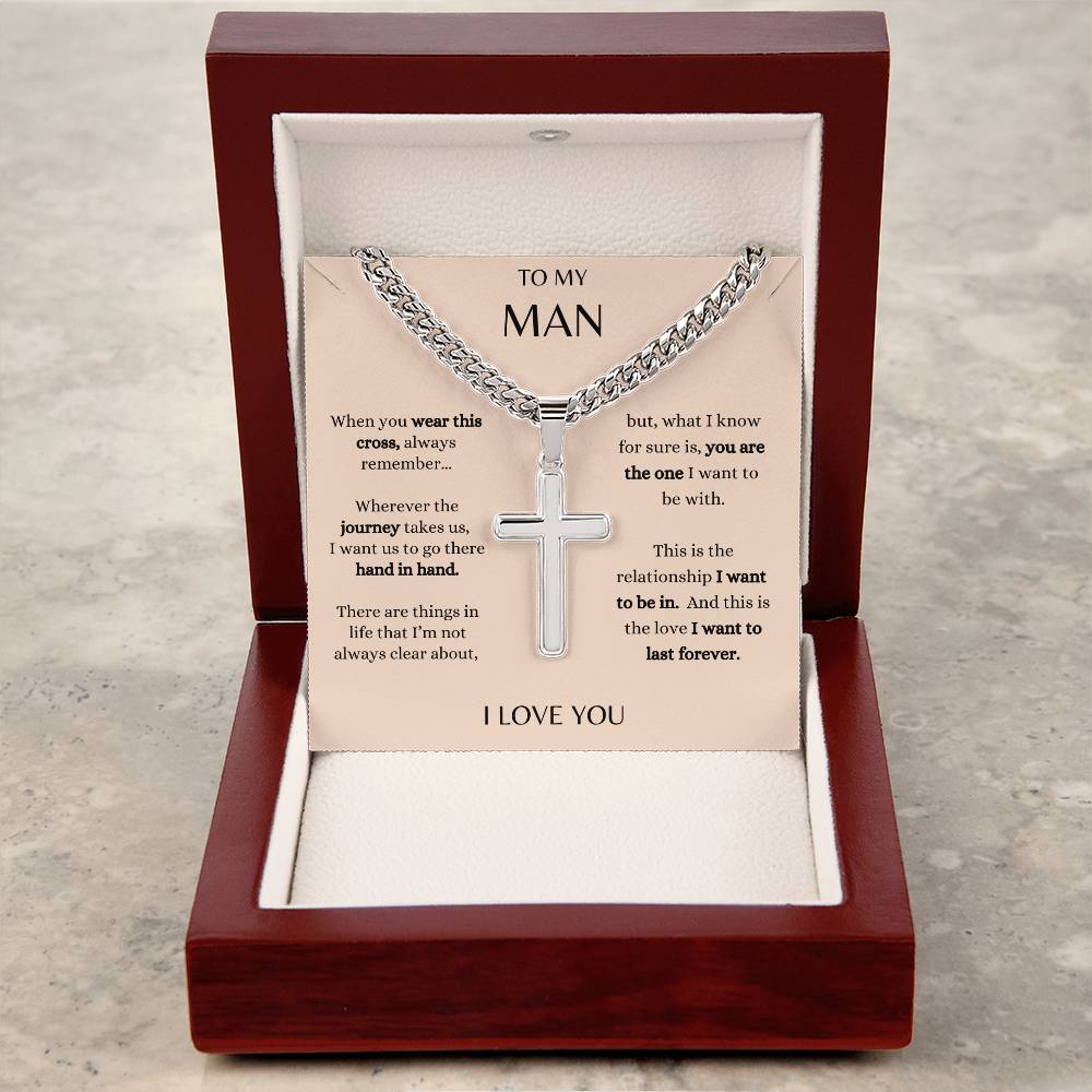 To My Man | You Are the One - Cross Necklace