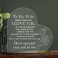 To My Wife - Heart Acrylic Without Stand