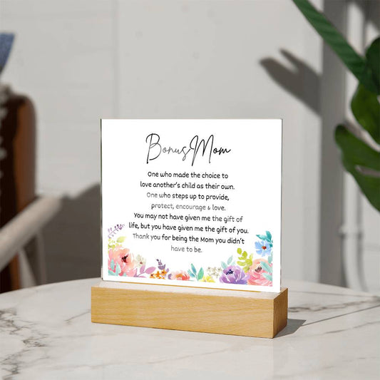 Bonus Mom - Acrylic Plaque