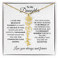 To My Daughter | Believe in Yourself | Personalized Flower Name Necklace